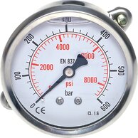 Glycerin-Einbaumanometer Ø 63 mm, Edelstahl / Messing|Eco-Line
