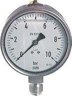 Glycerinmanometer senkrecht Ø 100 mm, Edelstahl - Chemie|Klasse 1