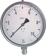 Glycerinmanometer senkrecht Ø 160 mm, Edelstahl - Chemie|Klasse 1
