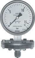 Plattenfedermanometer Ø 100 mm, Edelstahl - Chemie|Klasse 1,6