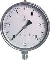 Sicherheitsmanometer senkrecht Ø 160 mm, Edelstahl|Klasse 1