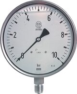 Glycerin-Sicherheitsmanometer senkrecht Ø 160 mm, Edelstahl|Klasse 1
