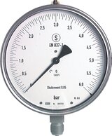 Feinmess-Sicherheitsmanometer senkrecht Ø 160 mm, Edelstahl|Klasse 0,6