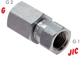 Gerade Aufschraubverschraubung mit G-Gewinde/JIC-Gewinde (innen)
