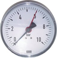 Manometer waagerecht Ø 80, 100 mm|Klasse 2,5