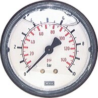 Glycerinmanometer waagerecht Ø 63 mm|Klasse 2,5