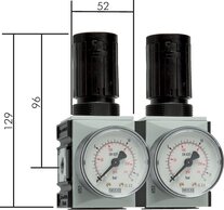 Druckregler mit durchgehender Druckversorgung - Futura-Baureihe 1|bis 2500 l/min