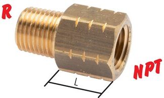 Reduziernippel mit R-Gewinde / NPT-Gewinde|bis 40 bar
