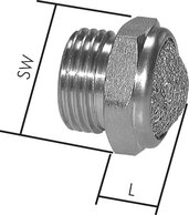 Schalldämpfer mit Edelstahl-Drahtgewebe