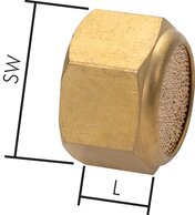 Schalldämpfer aus Sinterbronze mit Innengewinde