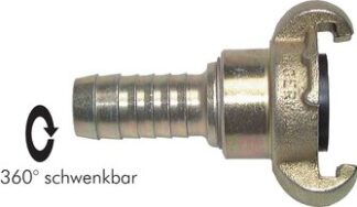 Kompressorkupplungen mit Schlauchtülle, drehbar (ähnlich DIN 3489)|42 mm