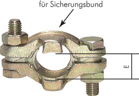Schlauchklemmen, 2-teilig mit losen Zungen und Sicherheitsklauen|DIN 20039 B