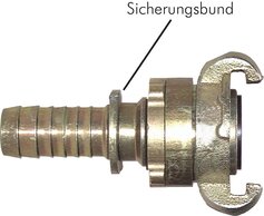 Sicherheits-Kompressorkupplungen mit Schlauchtülle & Sicherungsbund (DIN 3238)|42 mm