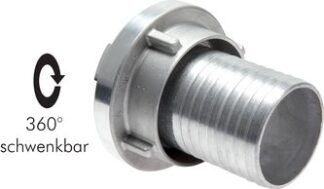 Storz-Kupplungen mit Schlauchstutzen für PVC- oder Gummischlauch, drehbar