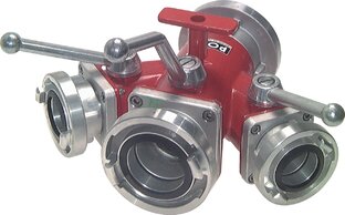 Storz-Verteiler 3-fach mit Kugelabsperrung|DIN 14375