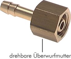 Schlauchtüllen mit Überwurfmutter|bis 40 bar