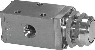3/2-Wege Drucktastenventile aus Edelstahl