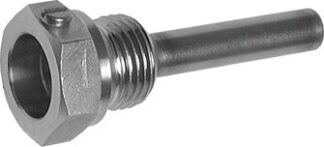 Schutzrohre mit Klemmschraube für Bimetallthermometer, 18 mm Bund|Typ A
