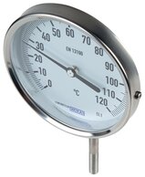 Bimetallthermometer senkrecht ohne Schutzrohr - Industrieausführung|Klasse 1,0