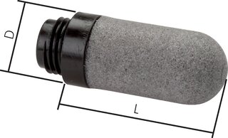 Schalldämpfer aus Kunststoff, gesintert (VYON)