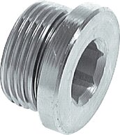 Verschlussstopfen mit Elastomerdichtung, zylindrisches Gewinde|bis 400 bar