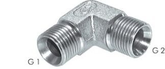 Winkel-Verschraubungen 90° mit G-Gewinde(60° Universaldichtkegel, außen)|bis 400 bar