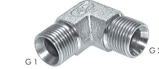 Winkel-Verschraubungen 90° mit G-Gewinde(60° Universaldichtkegel, außen)|bis 400 bar