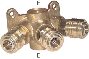 Wanddosen Luftweichen mit Kupplungsdosen NW 7,2